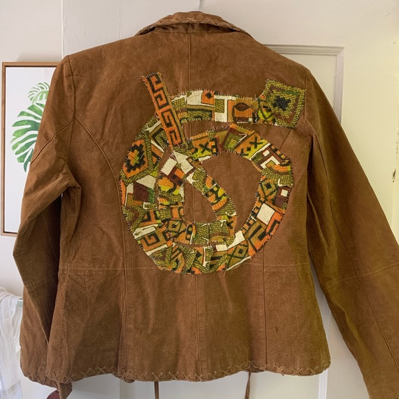 Hand Sewn Vintage Snake on Leather Jacket - Picture 1 of 2